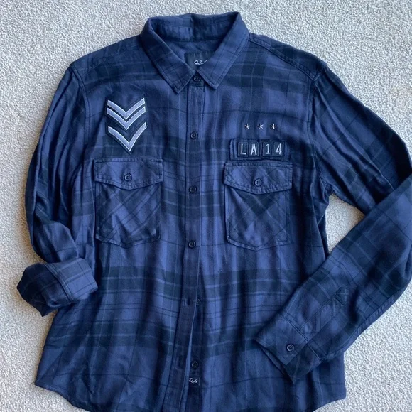 Rails Soft Button Down Military’ Shirt Sz M - Picture 2 of 11